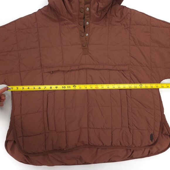 NEW Free People Pippa Packable Pullover Puffer Jacket Hoodie Brown Boho Gorpcore - Picture 4 of 10